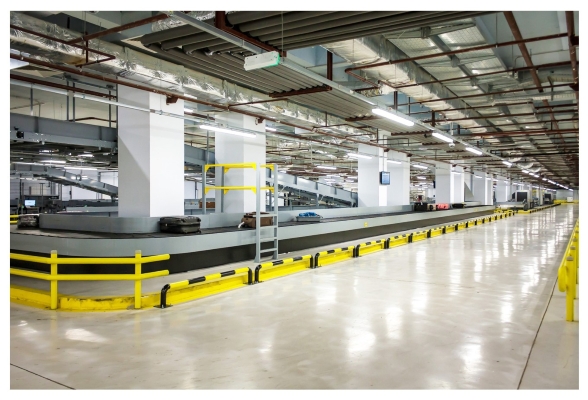 Airport restricted luggage area