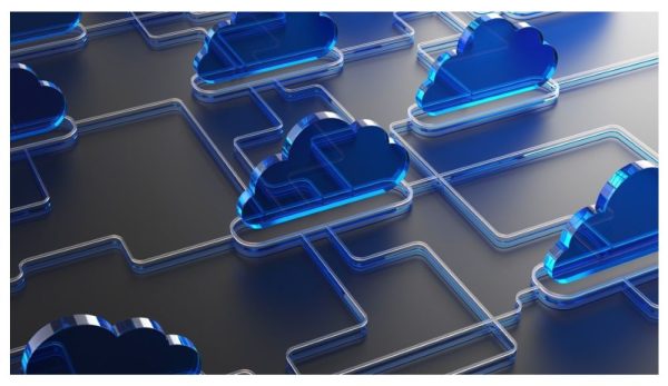 Diagram of cloud connectivity on a network