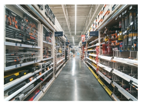 Interior of Large Hardware Store