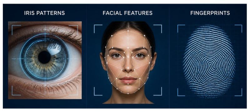Iris, Facial and Fingerprint Comparison