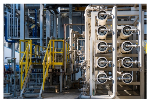 Reverse osmosis treatment at water facility