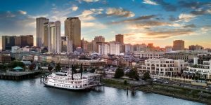 City of New Orleans during sunset
