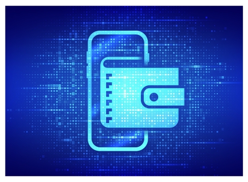 Graphic of a digital wallet