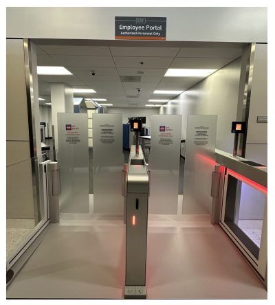 Employee only area with SAFR Scan facial authentication