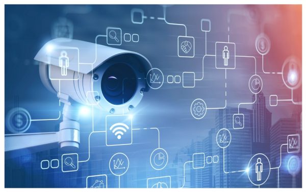 Surveillance Camera with Various Icons